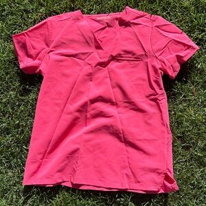 pink scrub top